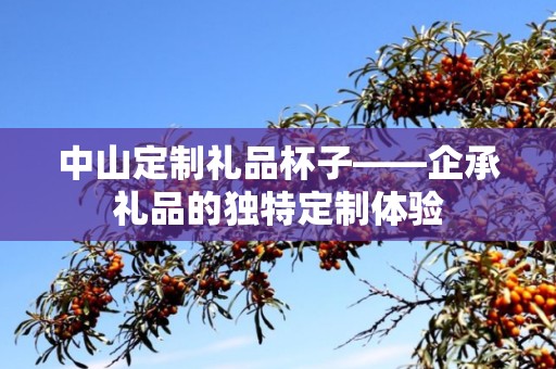 中山定制礼品杯子——企承礼品的独特定制体验